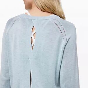 Lululemon Lead with Your Heart Sweater - size 8 - Heathered Starlight